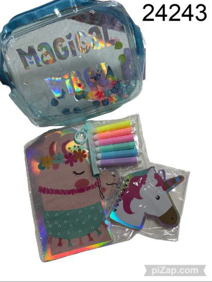 Imagen de SET STATIONARY TRENDY NECESER C/MARCADORES Y 2ANOTADOR 3.26